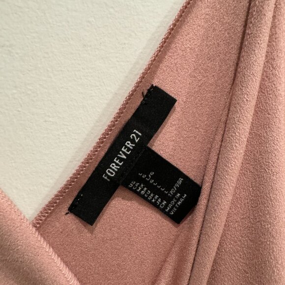 Forever21 Pink Suede Dress Sz. Large - Picture 2 of 4